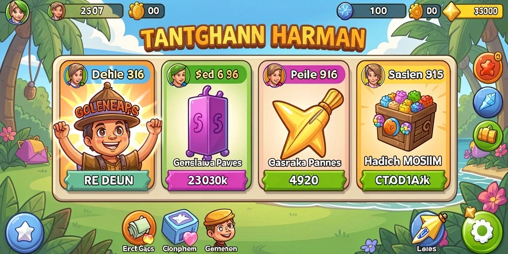Screenshot menampilkan fitur sosial dan interaksi antar pemain.