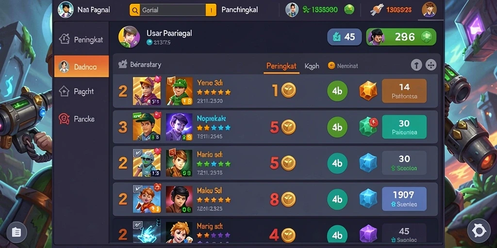 Level permainan yang bervariasi dan penuh tantangan.