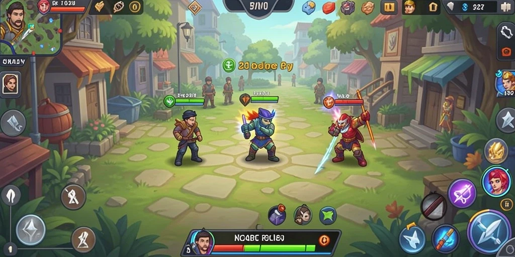 Tangkapan layar menyoroti kelompok pemain dalam mode multiplayer.